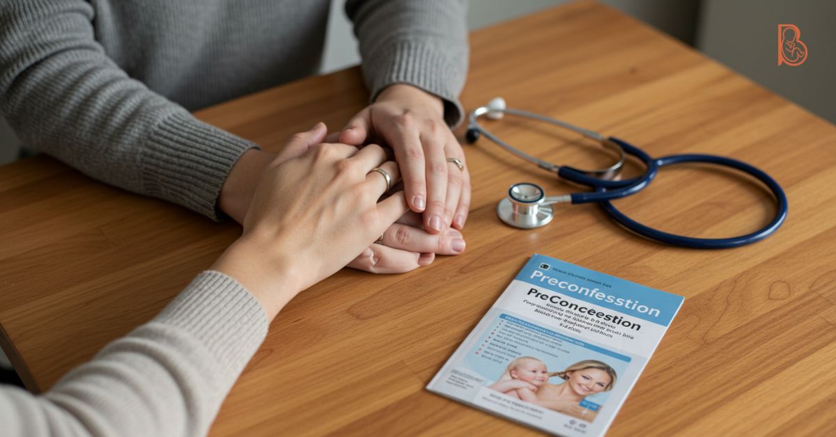 Planejamento pré-concepcional: casal recebendo orientação médica — Dra. Beatriz Elias Ribeiro, ginecologista e obstetra em Copacabana